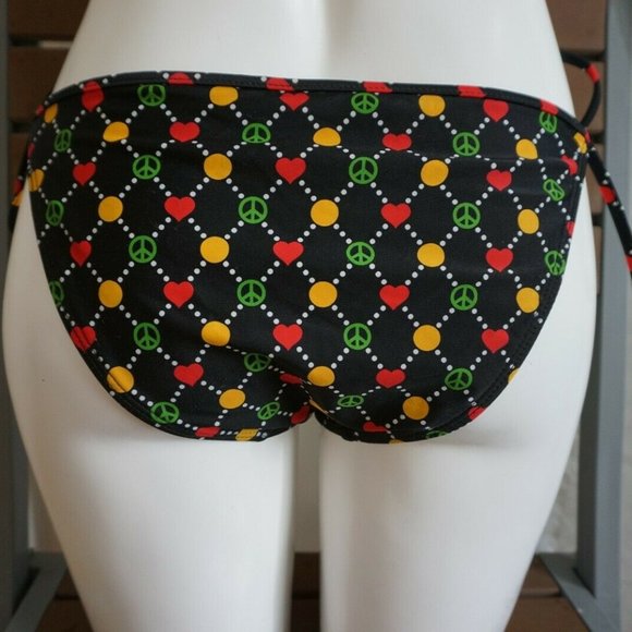 New Cover Style Rasta Peace Sign Tie Side Pant size Lrg - Picture 3 of 6